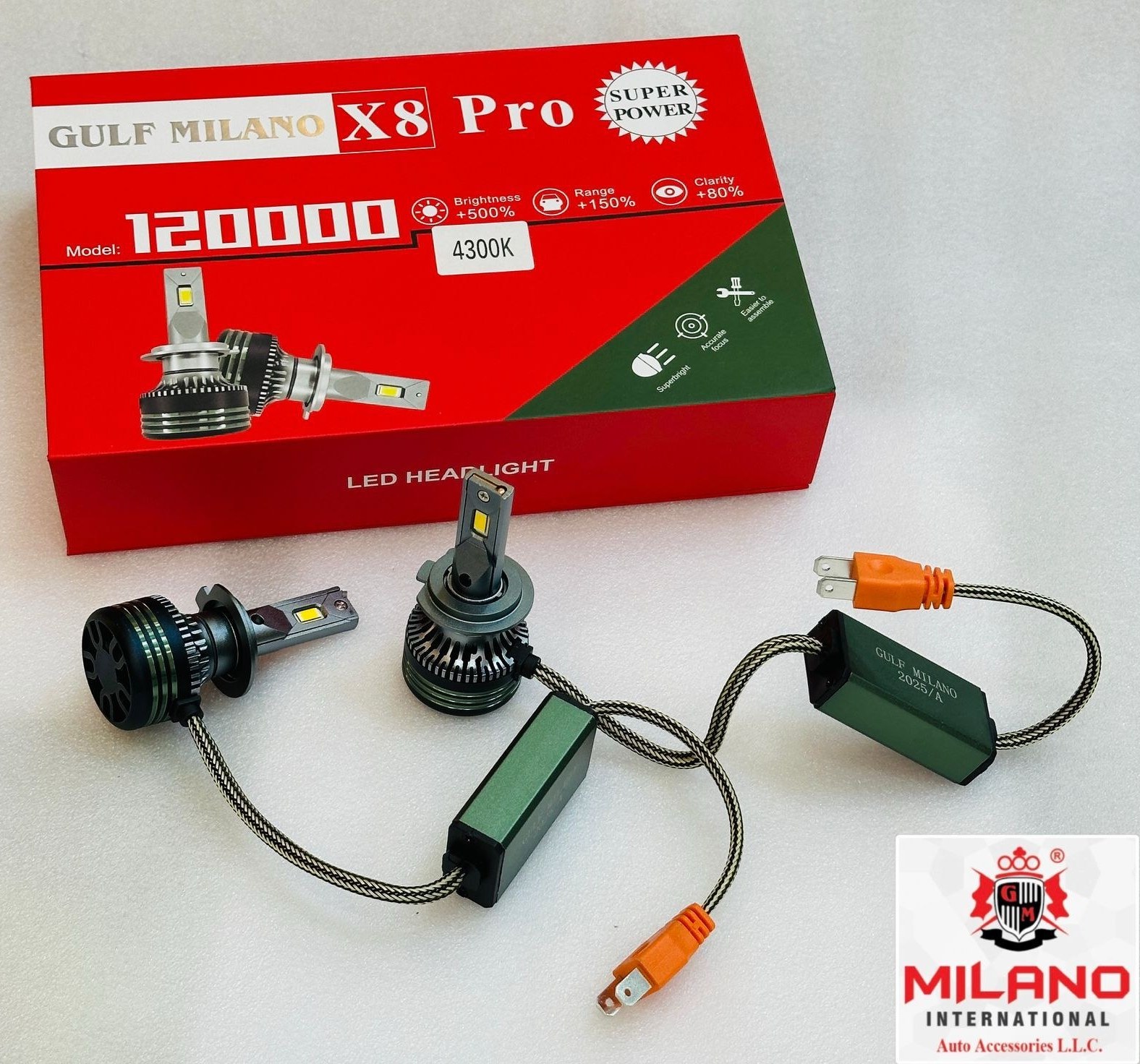 هدلایت نچرال ( رنگ فابریک ) گلف میلانو پایهH1  مدل x8pro با کیفیت فوق العاده با تضمین کیفیت و اصالت جی ام کالا